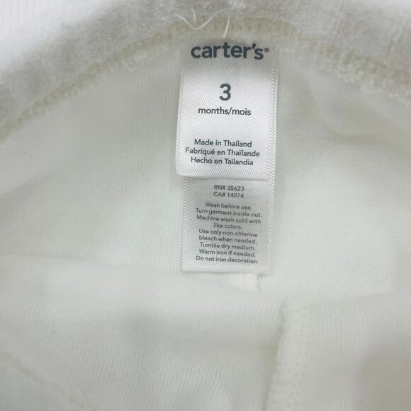 Carters Gender-Neutral Baby 3 Months 2 Piece Terry Pants Set Bear Print 1804 - Picture 5 of 6